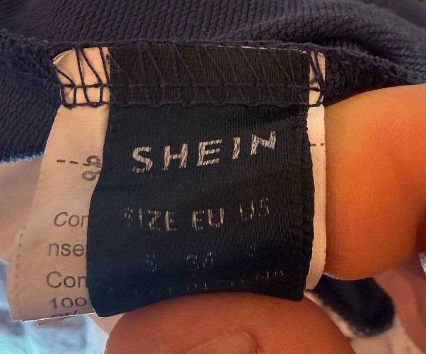 Pantaloni sport SHEIN bleumarin mărimea S (36) – dungi albe, „01”