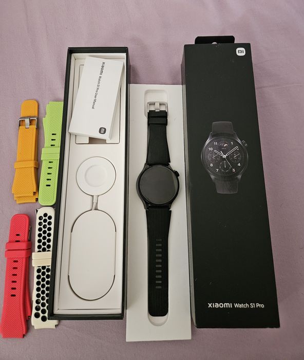 Xiaomi Watch S1 Pro – Без забележки, пълен комплект + 4 допълнителни каишки