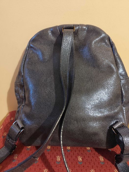 Раница Furla в цвят син металик