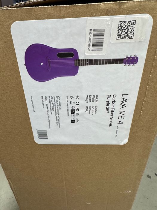 LAVA ME 4 Carbon Fiber Series Purple 36” – chitară electro-acustică + Space Bag