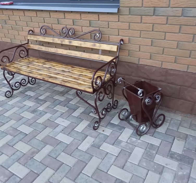 Лавка кресло качалка урна