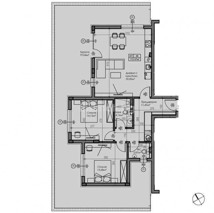 Продава се Тристаен апартамент в София, Малинова долина - 177 кв.м за 720 €/кв.м - Снимка #4
