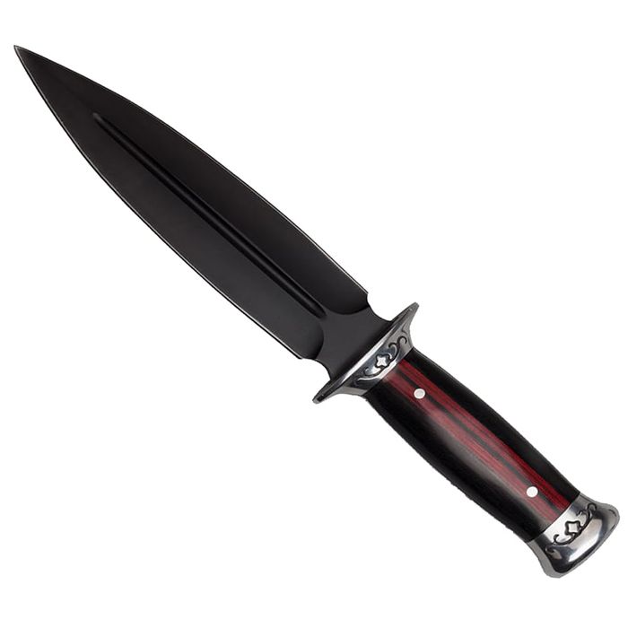 Cutit vanatoare IdeallStore®, Widow Blade, 30 cm, negru, teaca inclusa