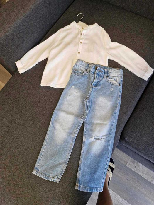 Детски комплект за момче Риза и Дънки