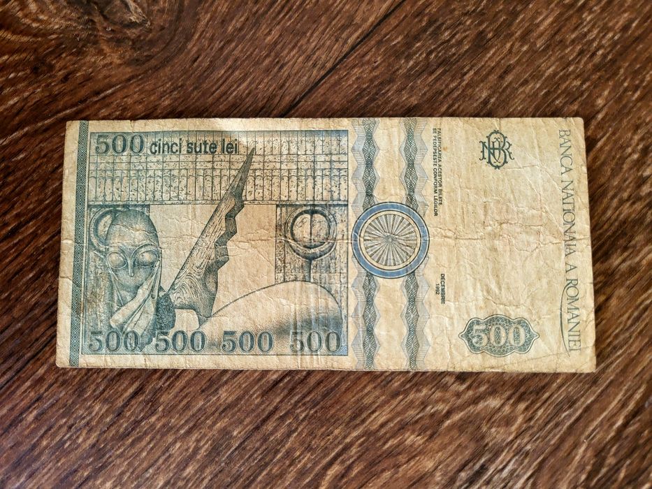 Bancnotă veche 500 lei - "Constantin Brâncuși"