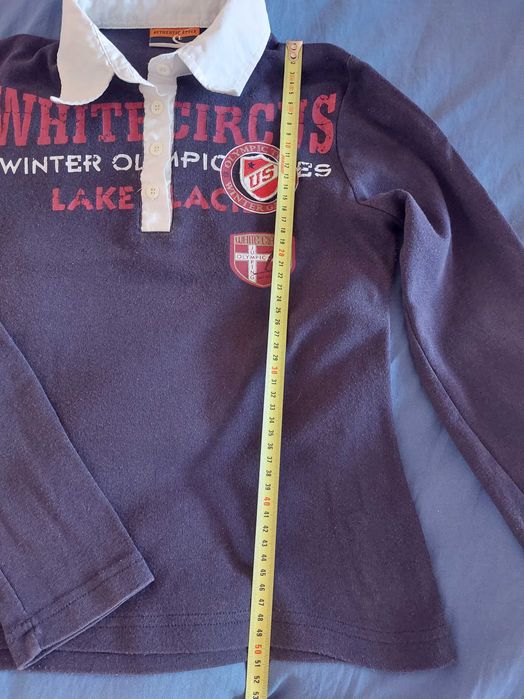 Bluza-camasa bleumarin