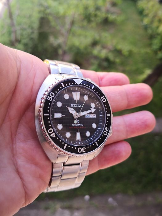 Ceas Seiko Mod King Turtle Waffle Dial bratara metalica