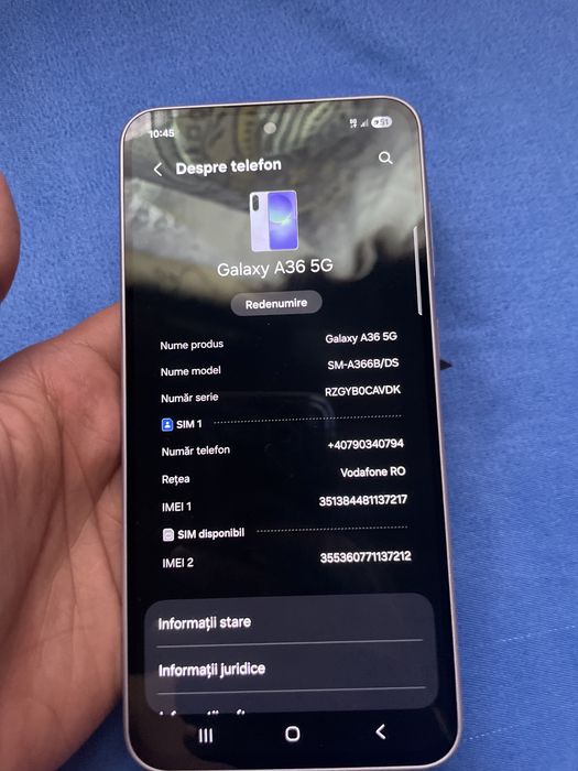 Vand samsung galaxy a36 5G 256gb