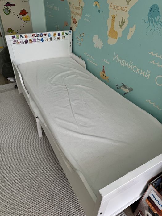 Кровать Икея с матрацем 2шт белый