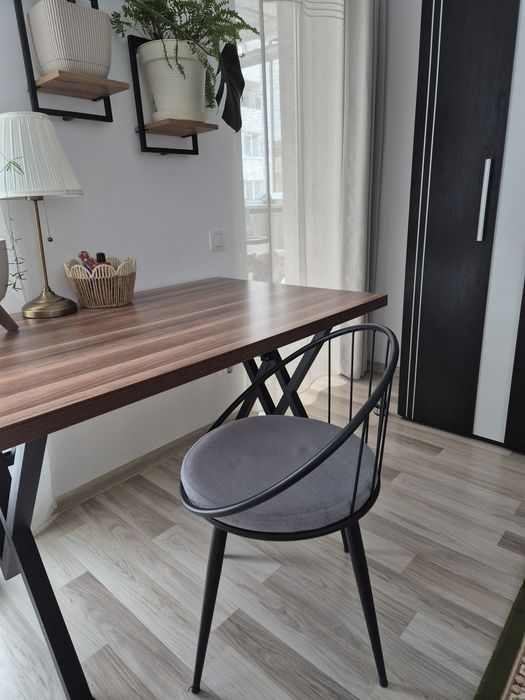 Set 4 scaune dining, cadru metalic