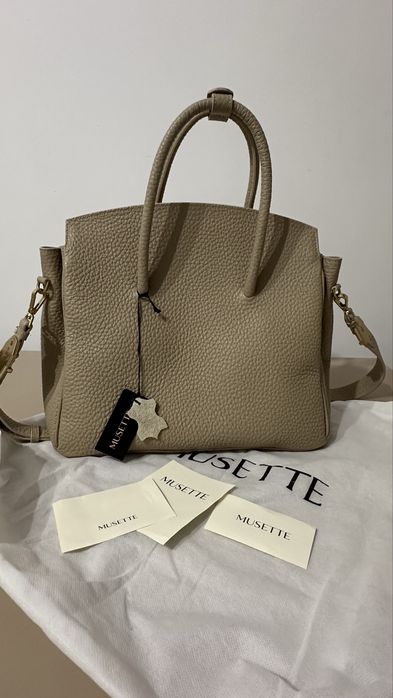 Geantă Musette,model Ariane GM,nouă,din piele naturală