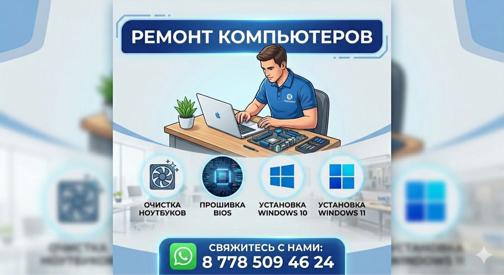 Установка программ Wind 10-й и 11-й, прошивка BIOS