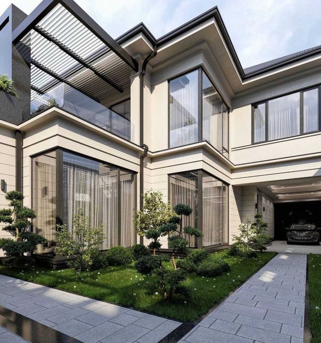 Продажа дома шикарного плана без внутренней отделки (4 сотки)