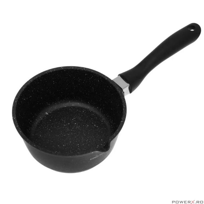 Cratita din aluminiu turnat, cu strat marmorat, cu capac din sticla,