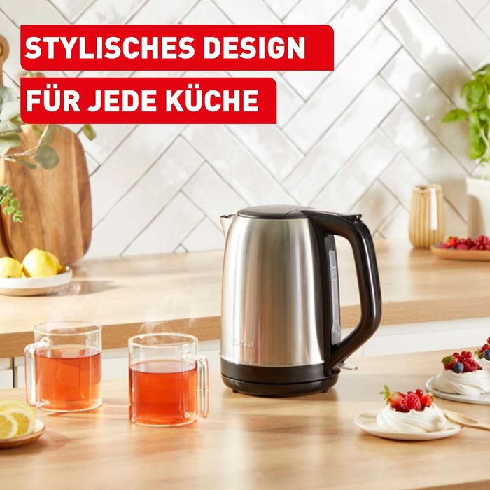 Нова електрическа кана Tefal 1.7L + стъклена каничка подарък