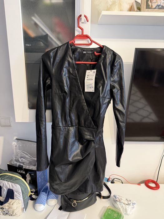 Rochie piele Zara XS neagra