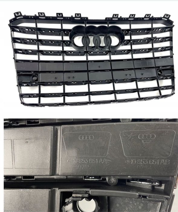 Grila centrala grile proiector Audi A8 D4 facelift 2014-2017 NOI AM