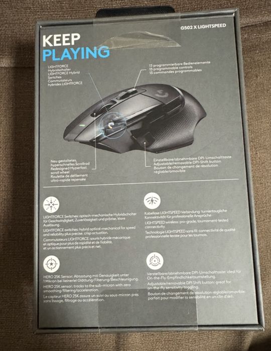 Mouse de gaming wireless Logitech G502 X Lightspeed