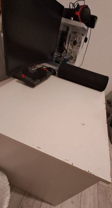 Set mobila dormitor tineret cu pat supraetajat+saltea Dormeo