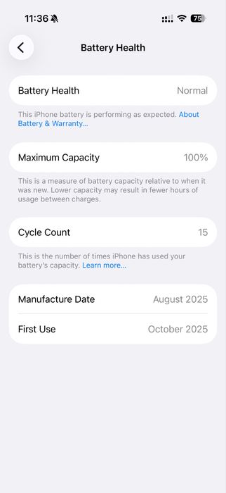 Iphone 16 pro ideal 15 cycle 2 ta sim karta ketadi