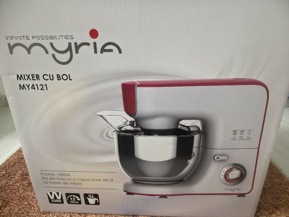 Mixer Myria cu bol 5L 1000W 12 trepte