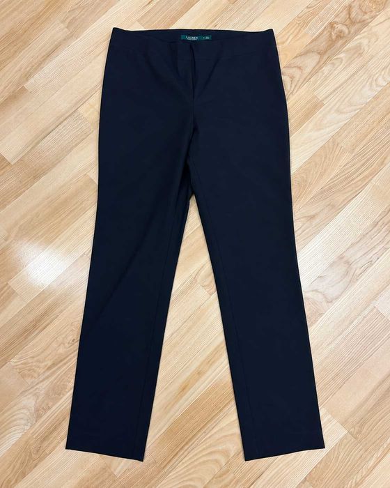 Pantaloni damă Lauren Ralph Lauren, bleumarin închis, croială dreaptă, mărimea L