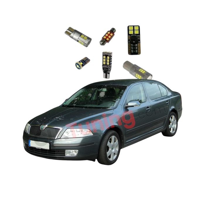 Pachet becuri led leduri pentru iluminare interior Skoda Octavia 2