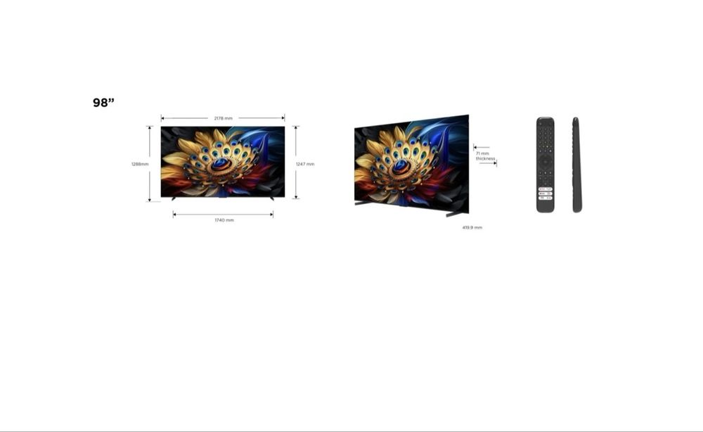 Televizor QLED Smart TCL 98T8B, 249 cm