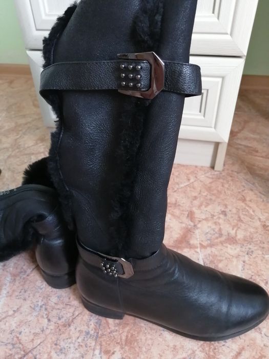 Зимние женские сапоги, 37 размера, натуральная кожа, удобная подошва