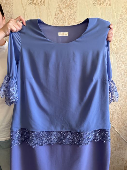 Платье синее б/у