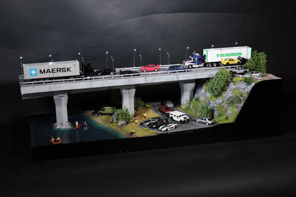 Diorama Display-Pod-machete auto 1:64-Hotwheels,MiniGT,Kaido-350X900mm