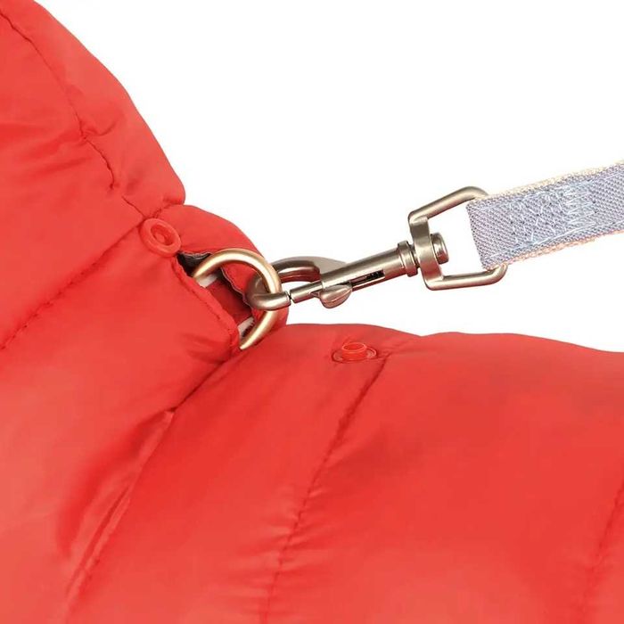 Кучешка дрешка пухено яке куче зимен модерен кучешки гащеризон червен