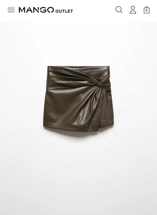 Fustă-pantalon Mango din imitaţie de piele