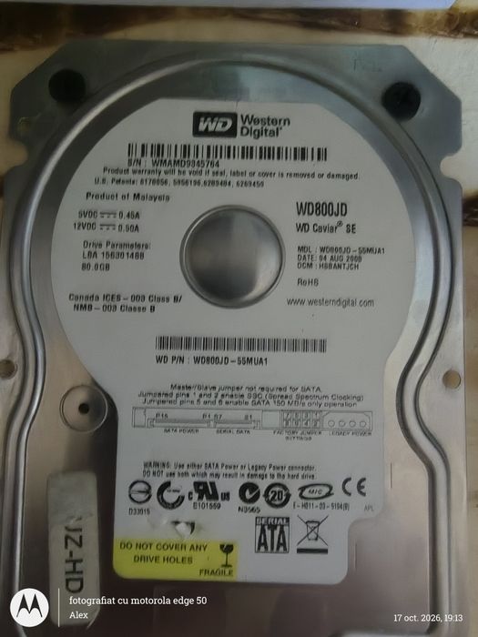 Tablou Decorativ Tech / Handmade – Hard Disk Dezasamblat Western Digital (Design Industrial / Geek Art)