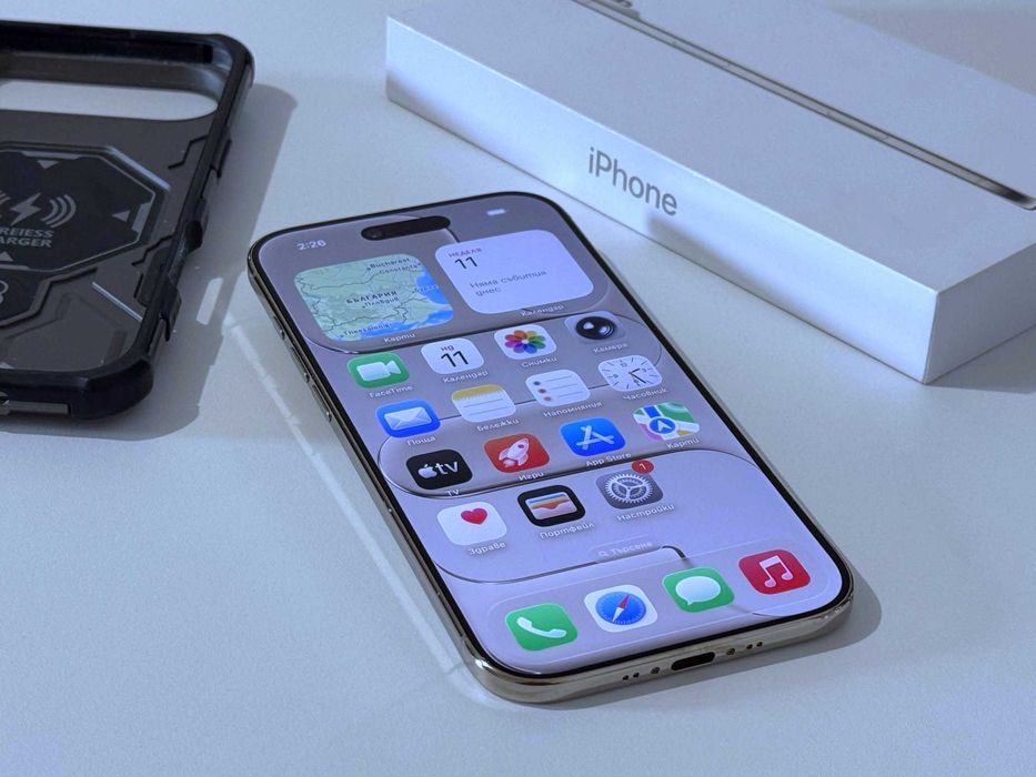 Бартер! Гаранция! iPhone ( 17 ) Air Light Gold (Златен) 100% Батерия.
