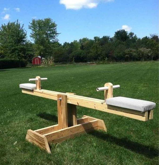 Leagan si balansoar  rustic de curte