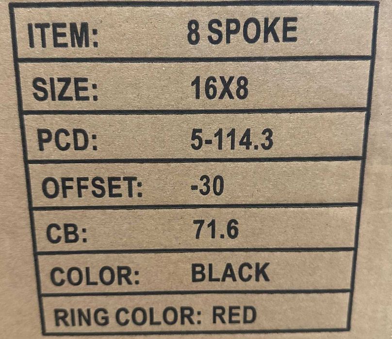 Jante din tabla cu BEADLOCK 16x8J 5x114,3 ET-30 CB71,6  Jeep,Pinin