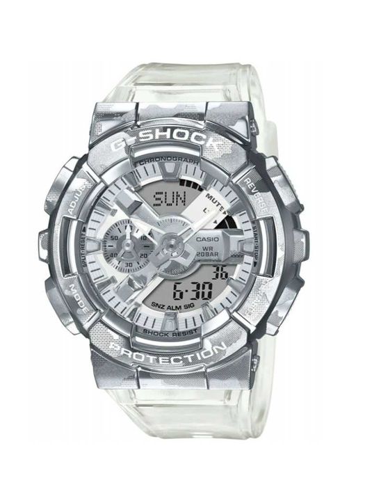 Ceas SPORT Casio g shock gm110 metal , silver jelly,NOU,Garantie 2 ani