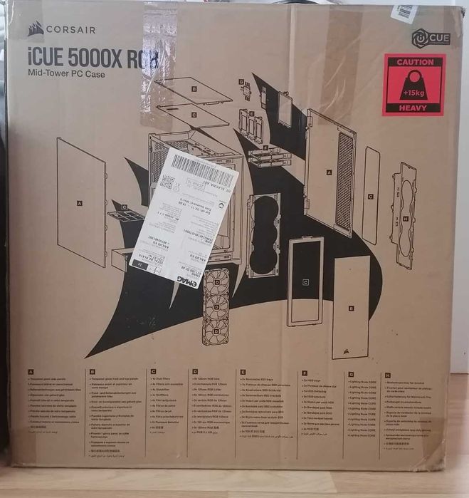 Carcasa Corsair iCUE 5000X RGB Black folosita dar ca noua