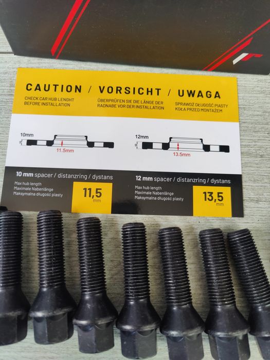Distantieri 1.2cm/12mm BMW 5x120 distantiere + prezoane lungi incluse