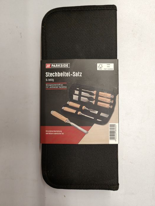 Set de 6 dalti lucrari sculptura lemn Parkside