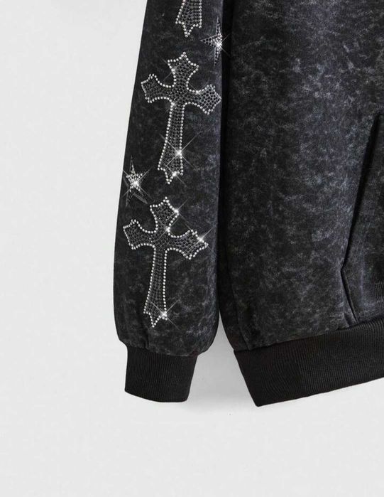 Черно зимно худи XL с пух – ново с етикет