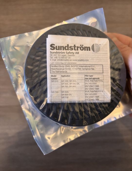 професионален маска Sundström SR 100 + газов филтър SR 297 ABEK1