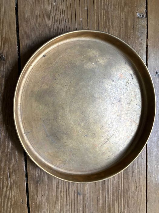 Tava mare din alama pentru servire eleganta veche antica