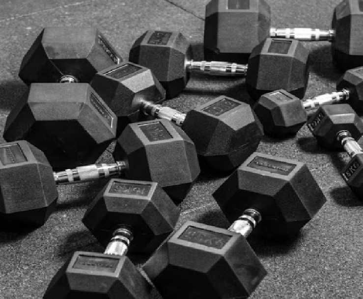 Гантели шестигранные, гексагональные обрезиненные