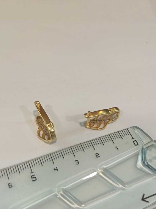 (AG41) Cercei aur, 14k b51391 Certificat de garantie