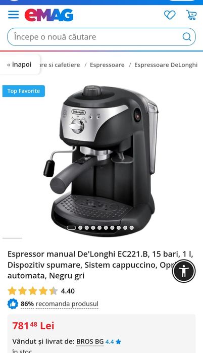 Vând espressor manual De'Longhi