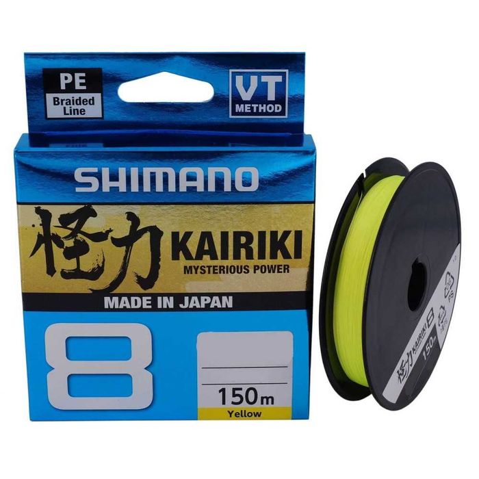 Промо SHIMANO Kairiki 8 Mantis Green или Yellow - 150m - Плетено влакно