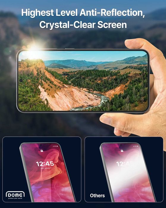 Защитно стъкло Whitestone Dome Glass AR (Super Anti-Reflection) за Samsung Galaxy S25 Ultra