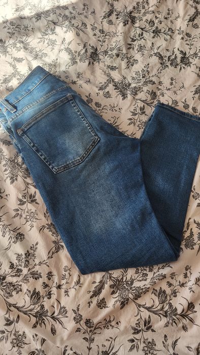 Jeans slim fit, Zara, albastru si negru